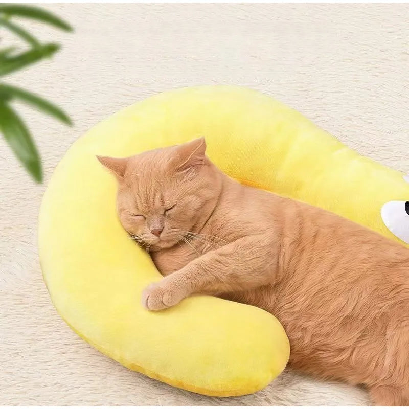 Cozy U-Shaped Pet Pillow & Blanket