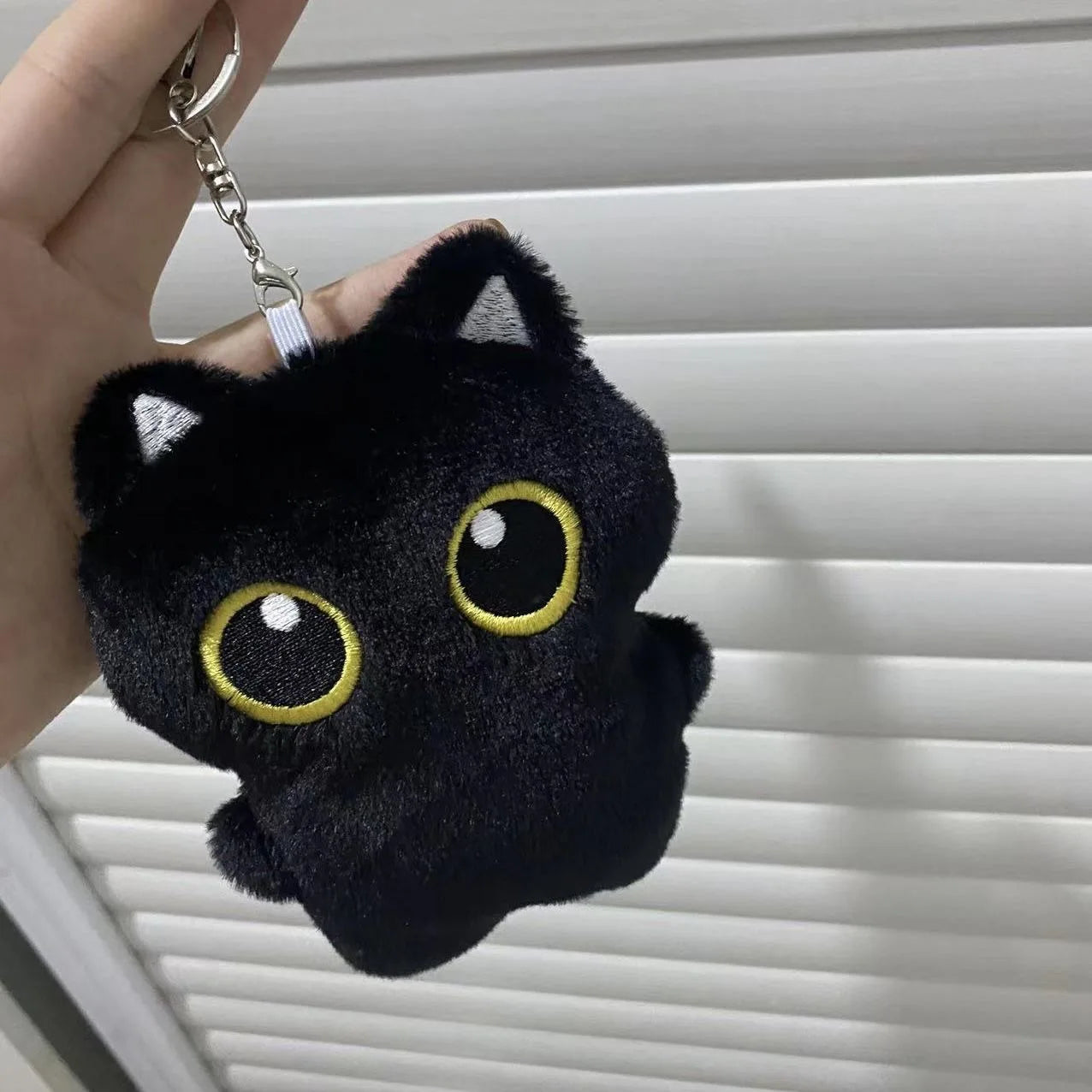 Plushy Black Cat Keychain