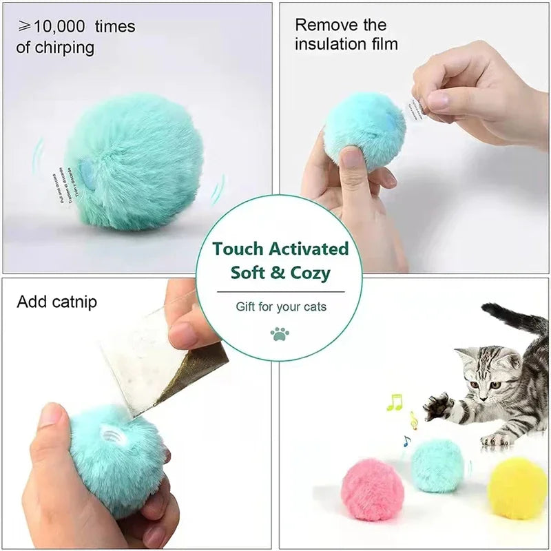 Chirping Cat Toy Ball